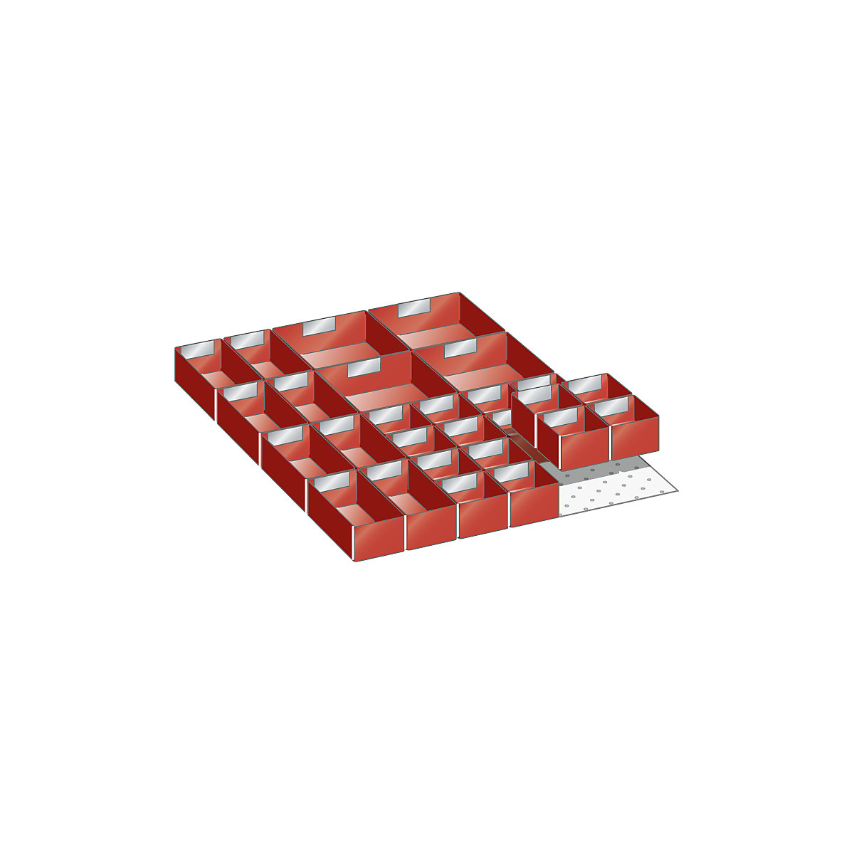 Kit de compartimentation pour tiroirs – LISTA, godets, 28 éléments, pour hauteur façade 75 mm-2