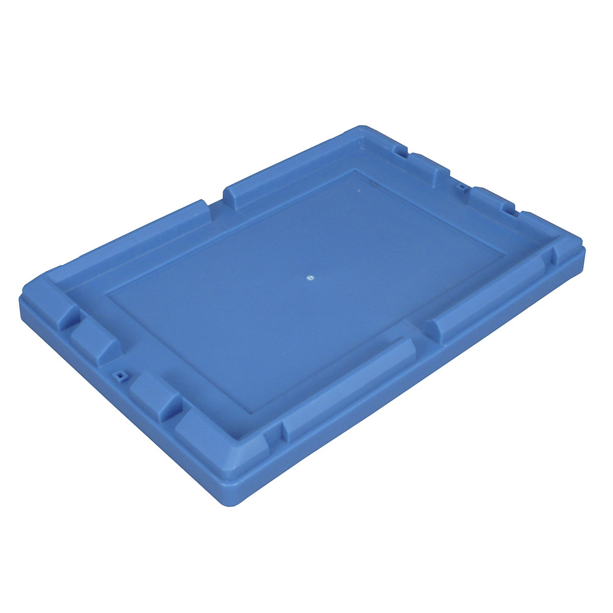 Couvercle en polypropylène pour conteneur, l x L x h 330 x 480 x 46,5 mm, lot de 4, bleu-1