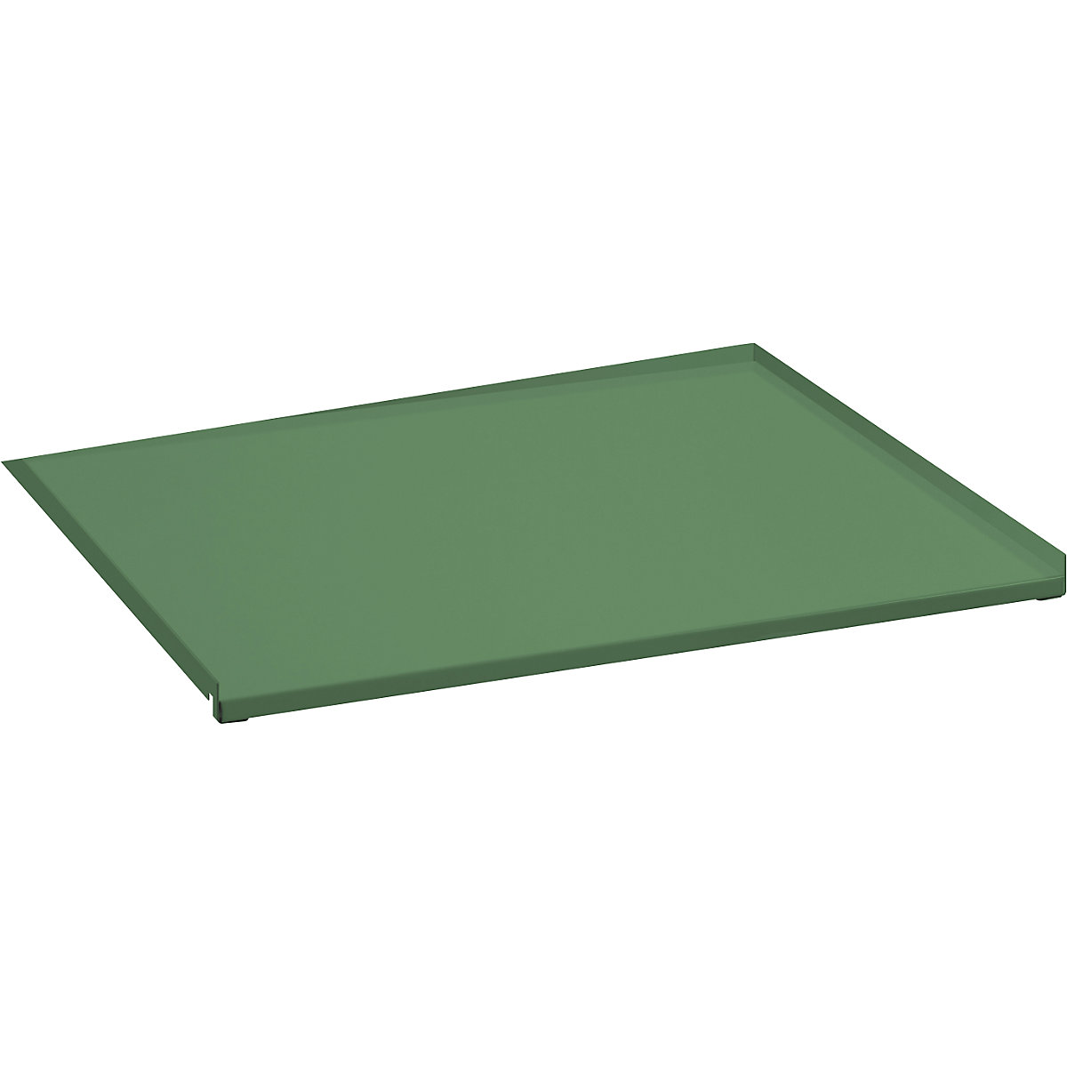 Recouvrement en tôle pour tablette coulissante – LISTA, extraction partielle, pour l x p 890 x 860 mm, vert réséda-2