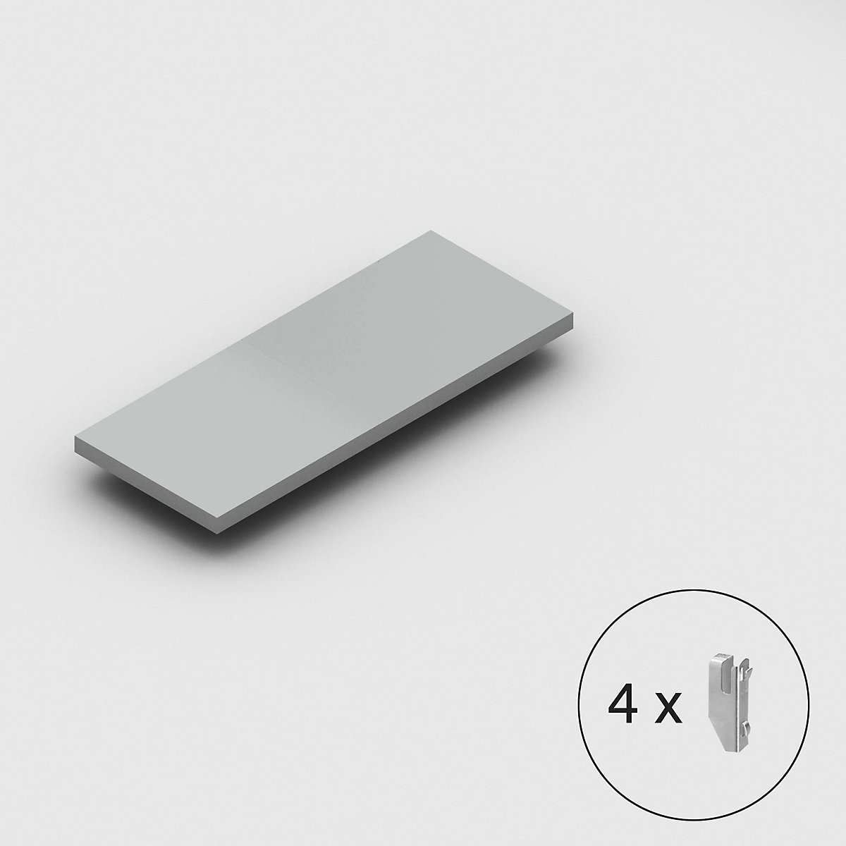 Tablette pour rayonnage emboîtable - eurokraft pro