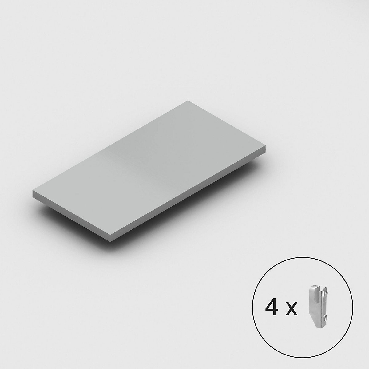 Tablette pour rayonnage emboîtable &ndash; eurokraft pro