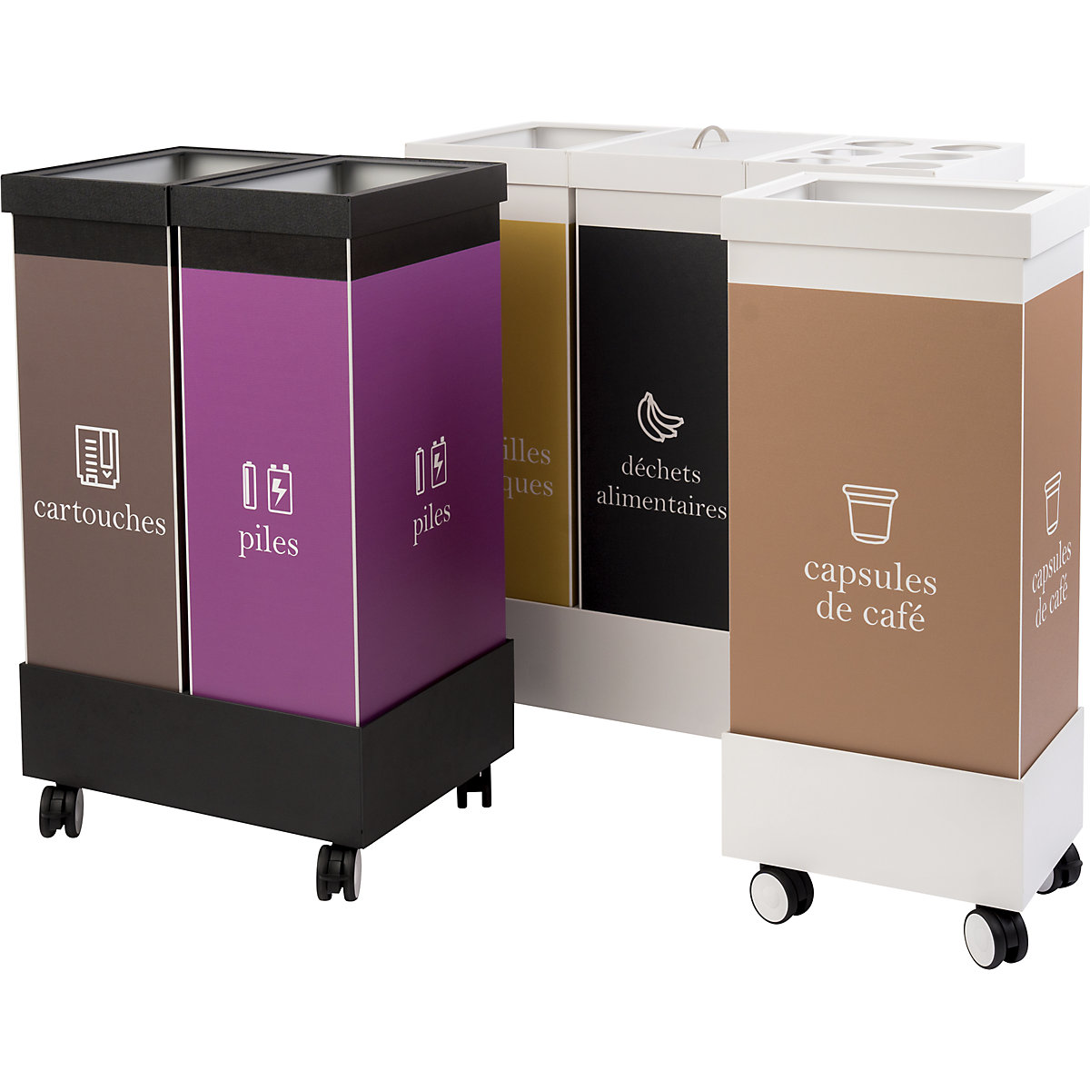 Carrello per contenitori per la raccolta differenziata – PAPERFLOW (Foto prodotto 2)-1