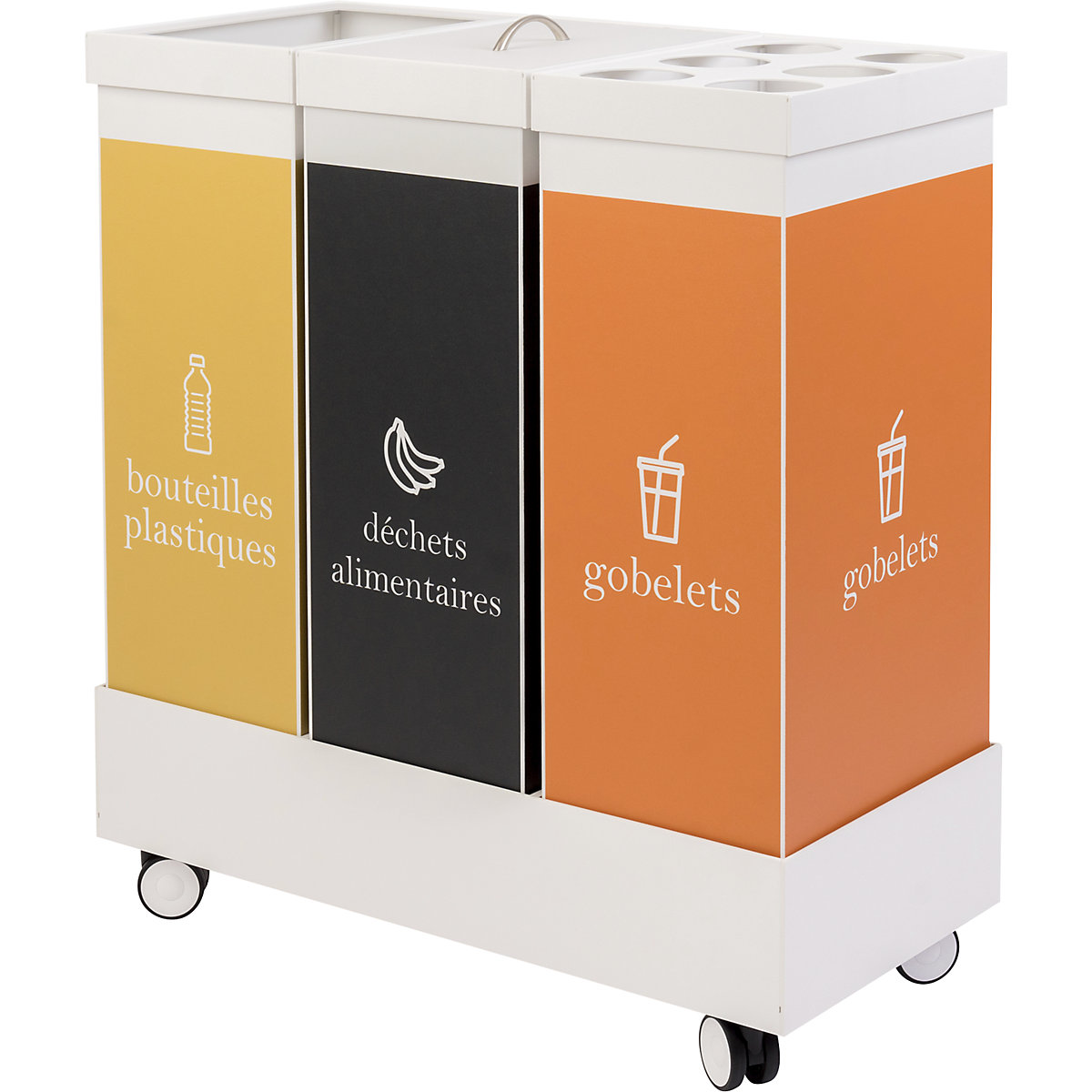 Carrello per contenitori per la raccolta differenziata – PAPERFLOW (Foto prodotto 2)-1