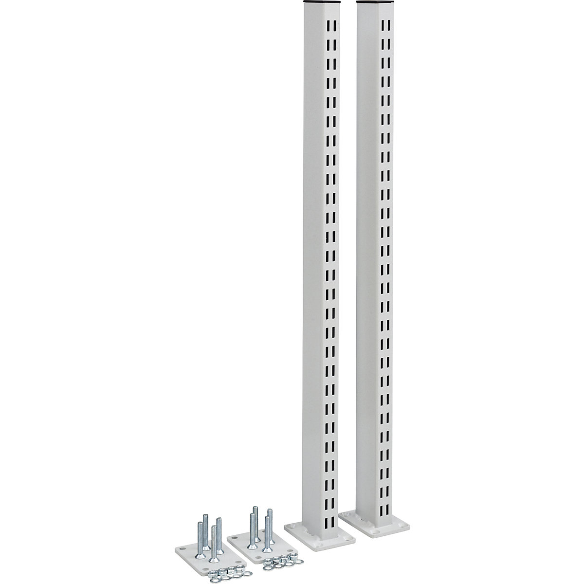 Montante multiforo per tavolo da lavoro – Treston, con flangia, 1 coppia, altezza 790 mm-1