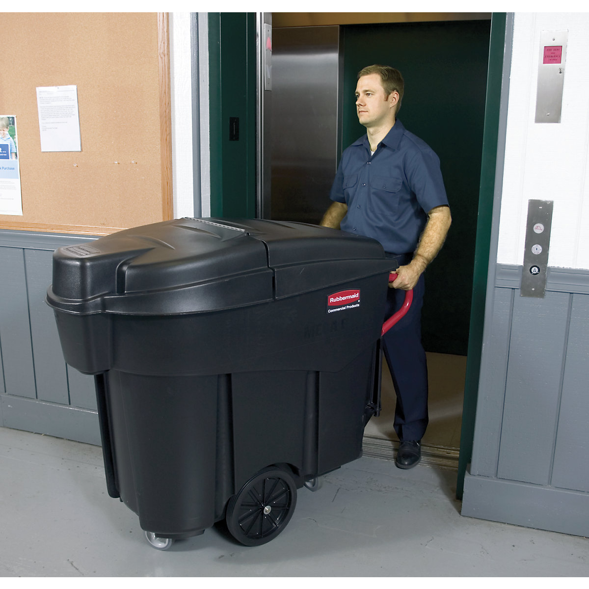 Coperchio Mega BRUTE® per contenitori per rifiuti con rotelle – Rubbermaid (Foto prodotto 2)-1