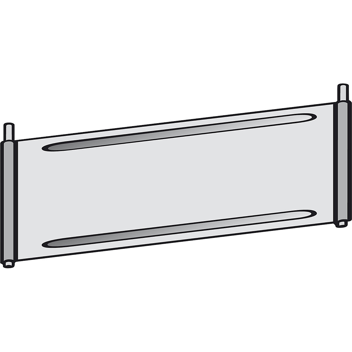 Divisorio per scaffale a scomparti – hofe, zincato, per ripiano largh. x prof. 1000 x 600 mm-2