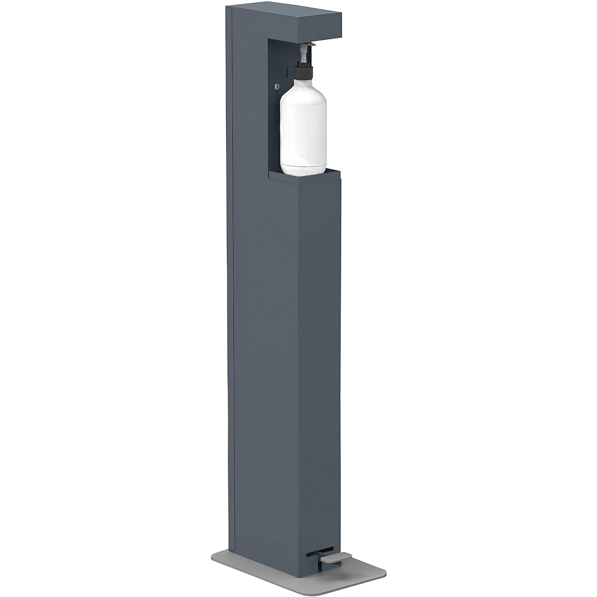 Colonna per dispenser di disinfettante, alt. x largh. x prof. 1021 x 200 x 300 mm, grigio antracite-3