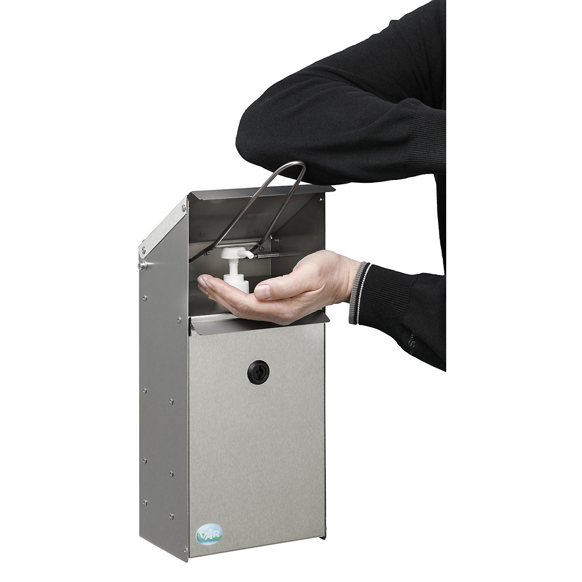 Dispenser per disinfettante per le mani con supporto da parete – VAR (Foto prodotto 5)-4