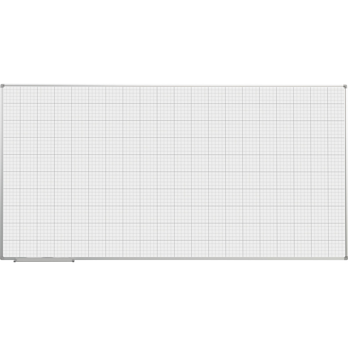 EUROKRAFTbasic – Lavagna a quadretti, verniciata in bianco, largh. x alt. 2000 x 1000 mm, passo 20 x 20 / 100 x 100 mm