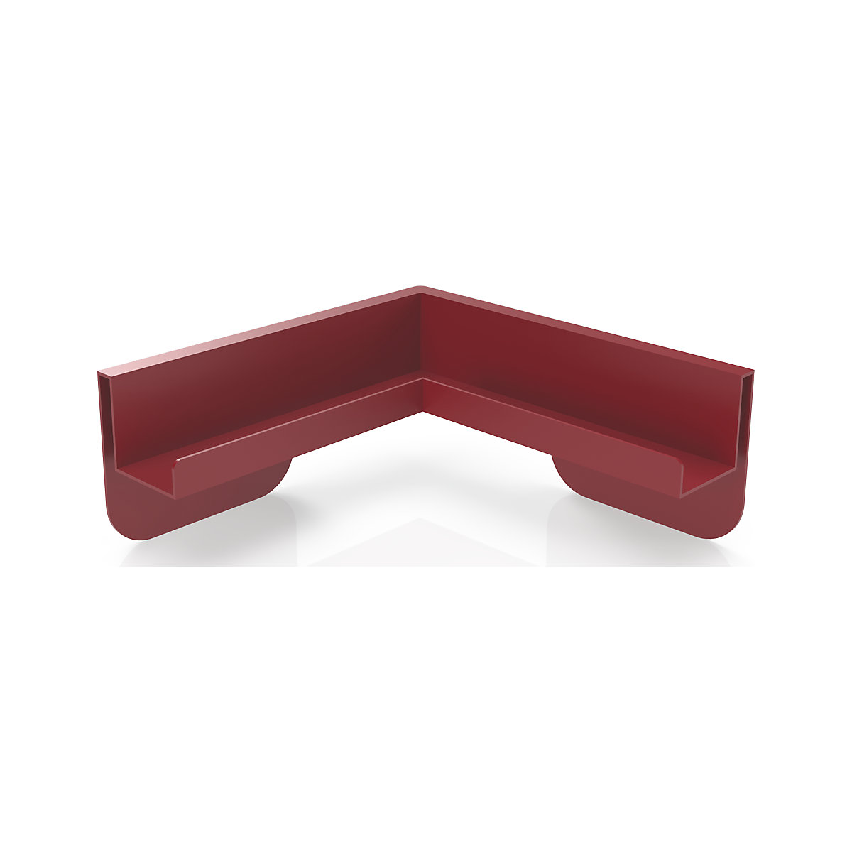 Mensolina angolare per Infinity Wall – magnetoplan, lungh. x prof. x alt. 402 / 402 x 75 x 110 mm, rosso rubino-7