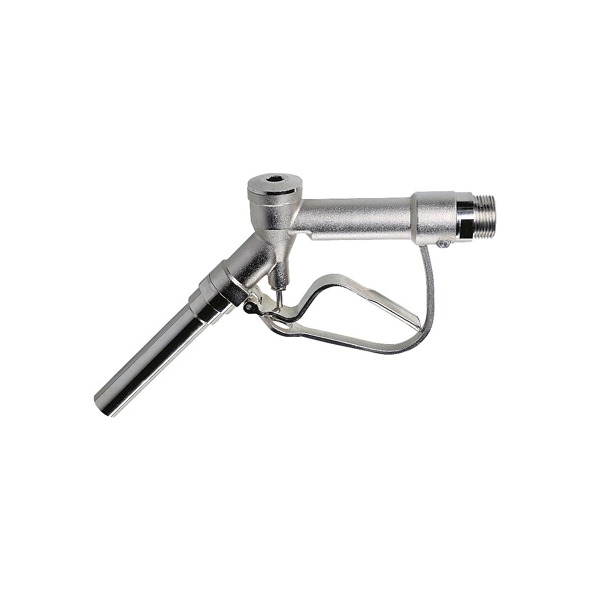 Manual pump pistol, nickel plated brass – Jessberger