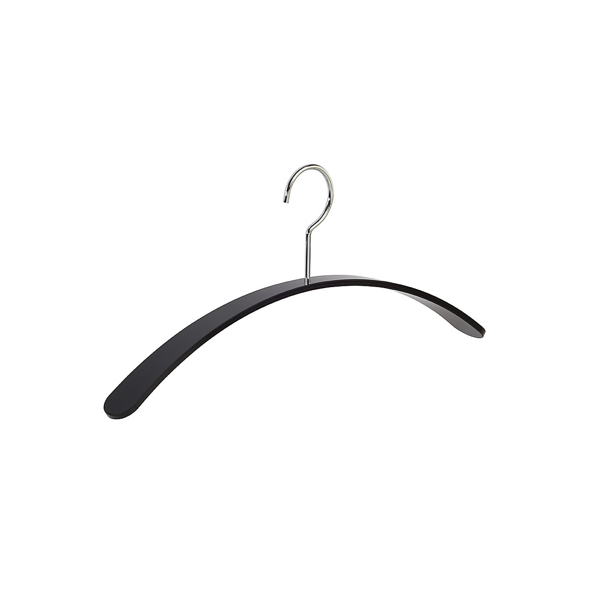 CURVE designer coat hanger, acrylic, pack of 4, black-2