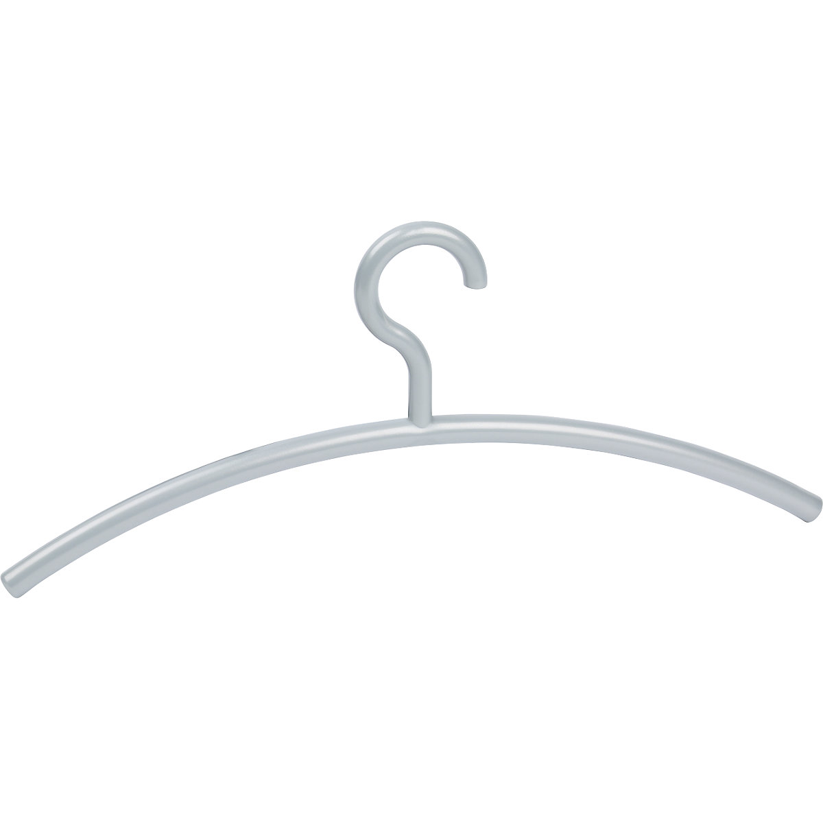 Plastic coat hanger, pack of 10, silver grey-3