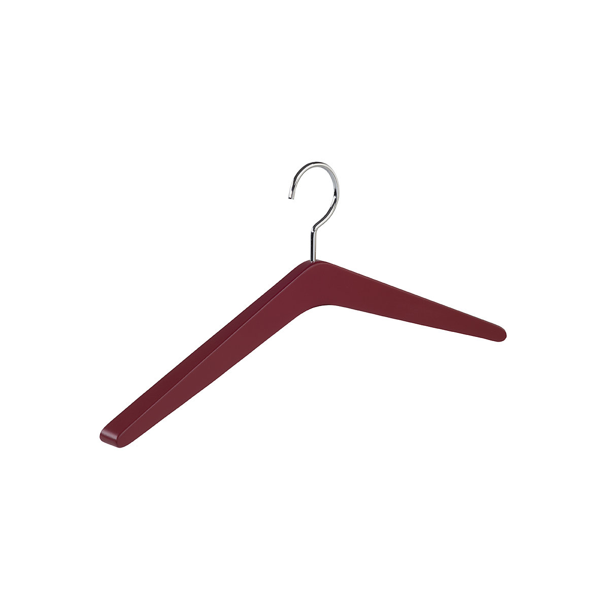 WOOD wooden coat hanger, WxH 450 x 110 mm, pack of 4, red-4