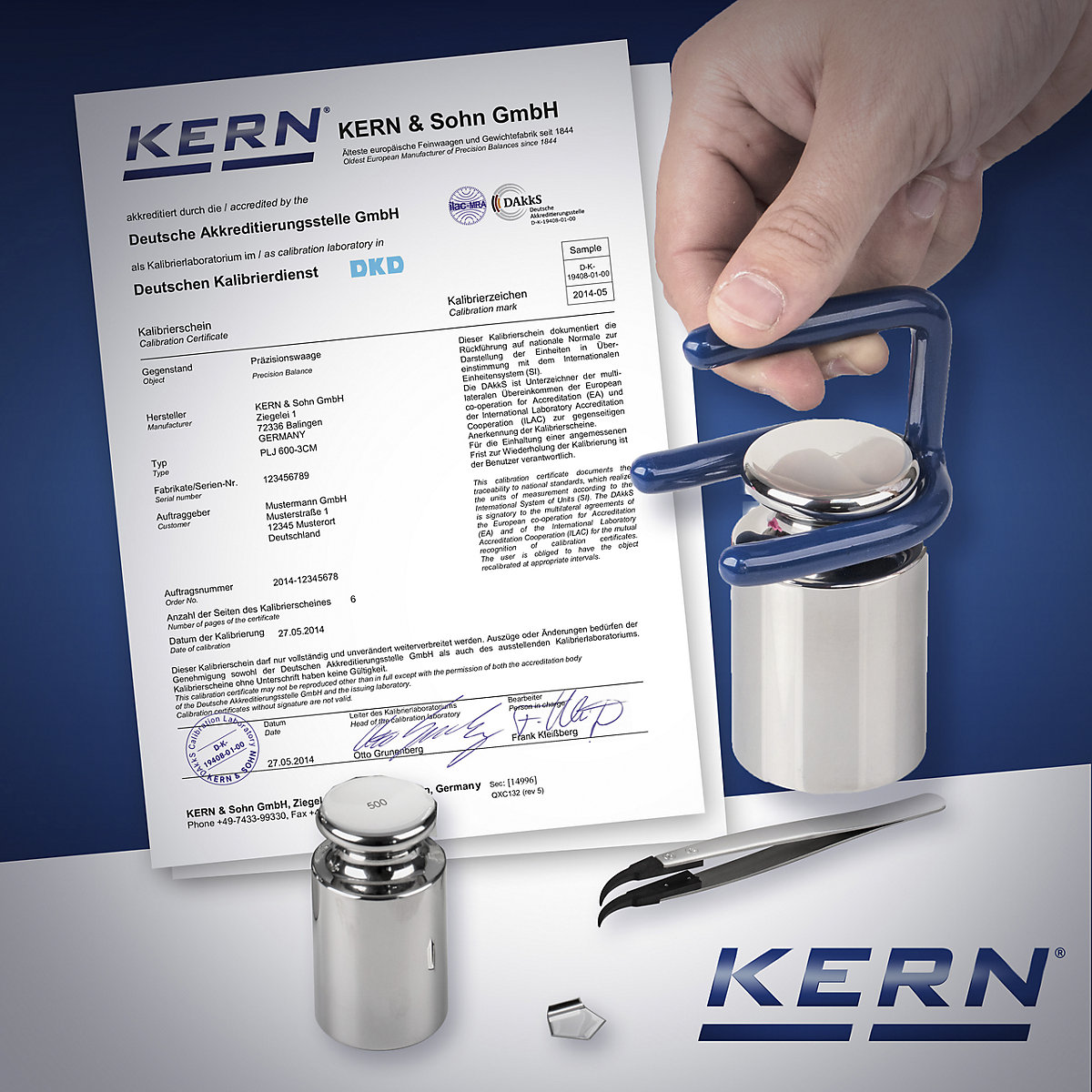 Initial calibration, extra cost – KERN (Product illustration 2)-1