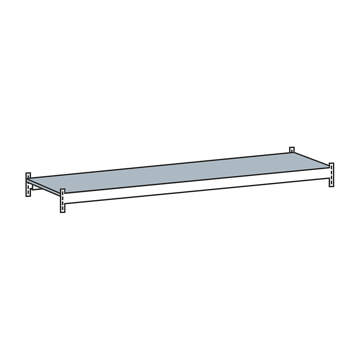 Additional level with steel shelf – SCHULTE, width 2250 mm, depth 500 mm-6