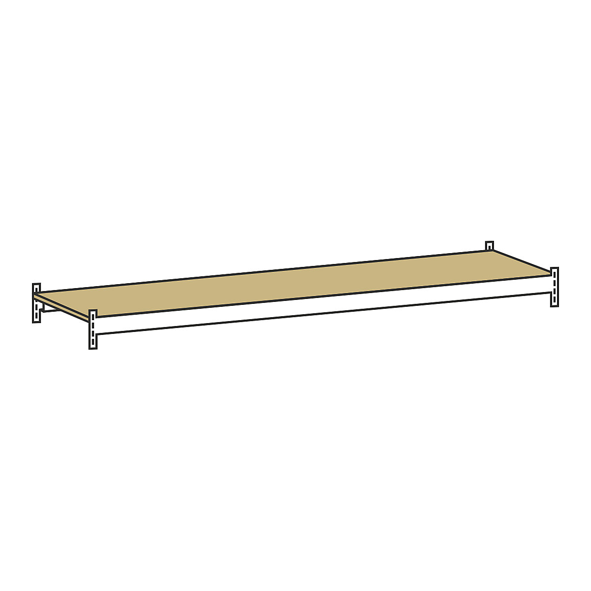 Additional shelf level with moulded chipboard – SCHULTE, width 2000 mm, depth 500 mm-6