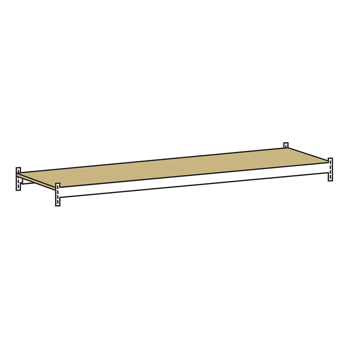 Additional shelf level with moulded chipboard – SCHULTE, width 2000 mm, depth 600 mm-3