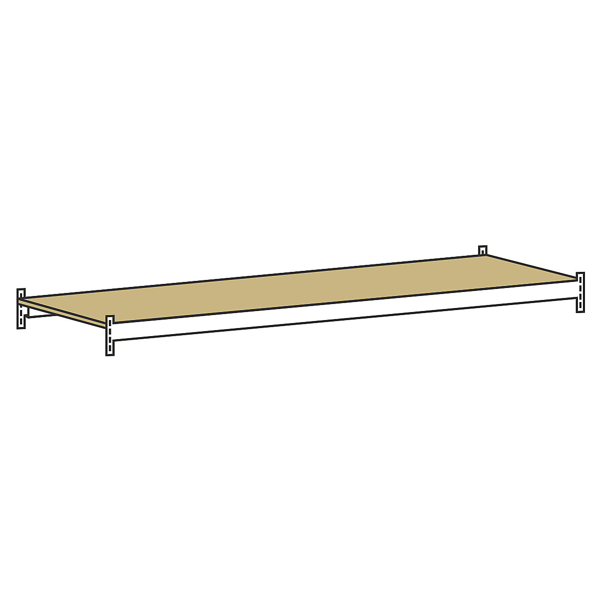 Additional shelf level with moulded chipboard – SCHULTE, width 2000 mm, depth 800 mm-5