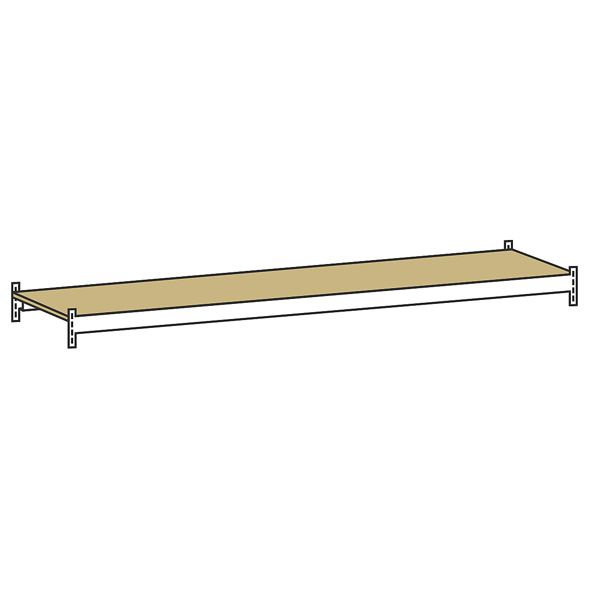Additional shelf level with moulded chipboard – SCHULTE, width 2500 mm, depth 500 mm-6
