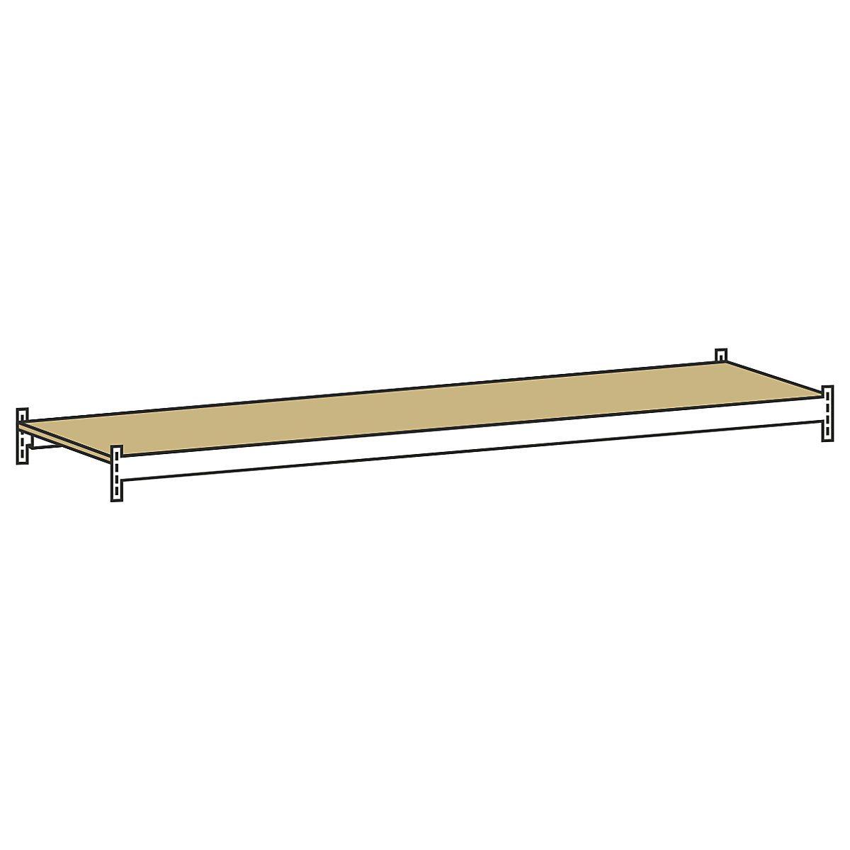 Additional shelf level with moulded chipboard – SCHULTE, width 2500 mm, depth 600 mm-5