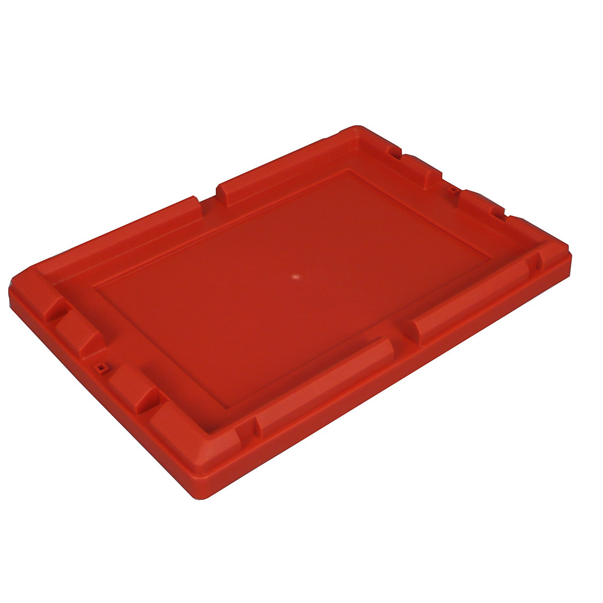 Container lid, polypropylene, WxLxH 330 x 480 x 46.5 mm, pack of 4, flame red-2