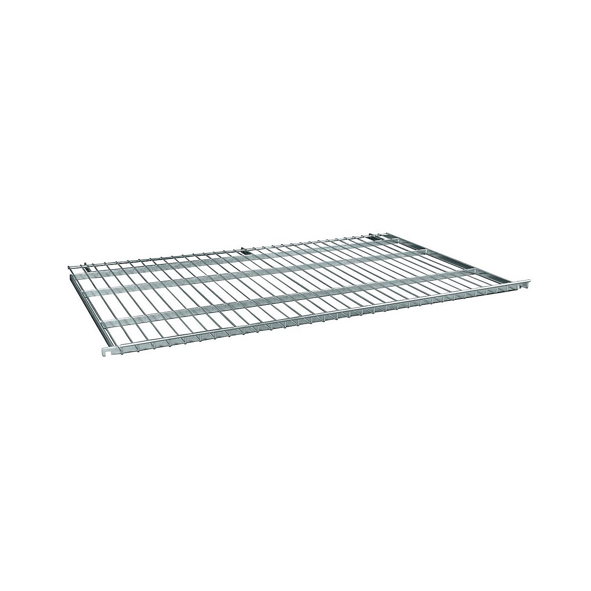 Intermediate shelf for steel roll container, for WxD 800 x 1200 mm, with 20 mm raised edges, can be suspended diagonally