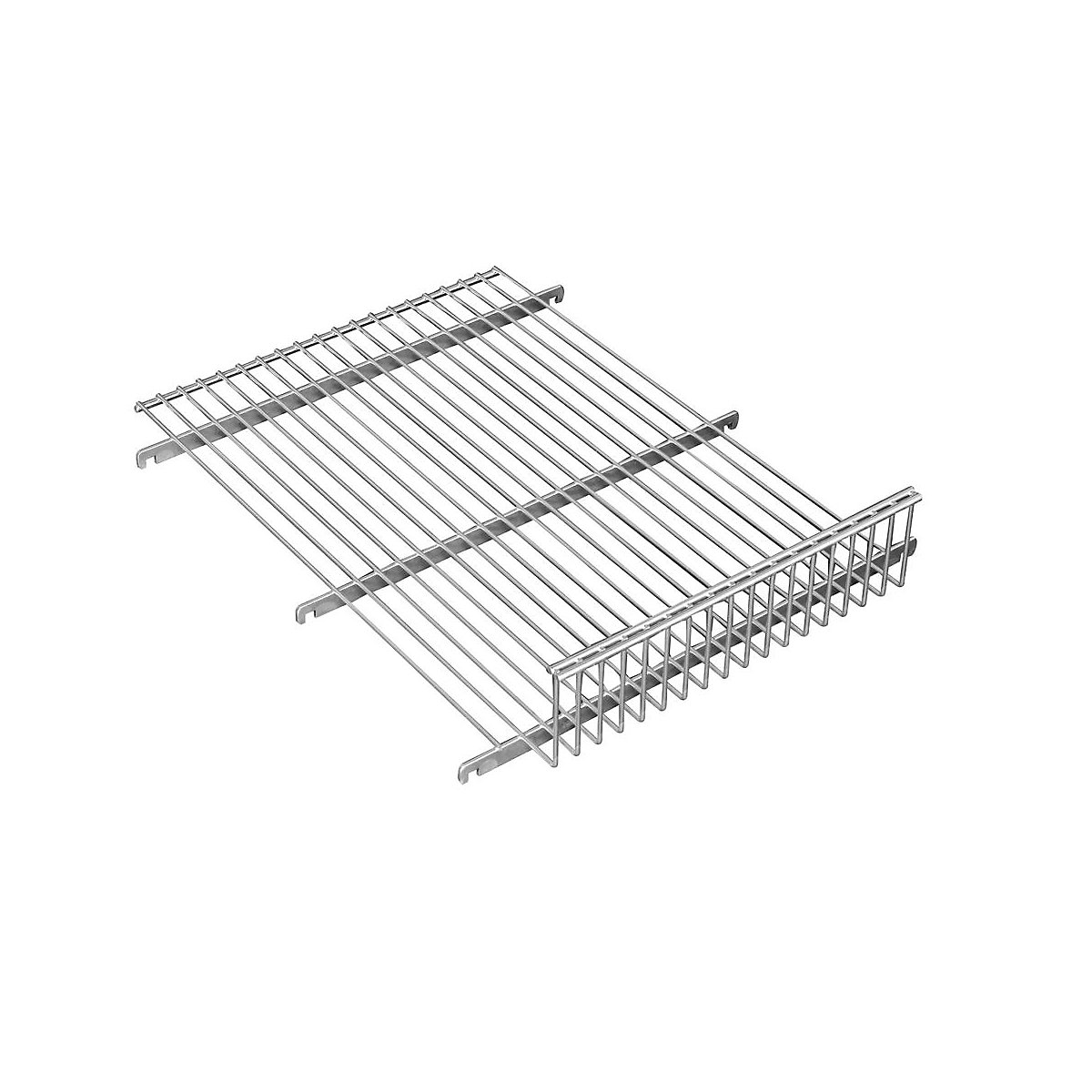Intermediate shelf for steel roll container, for WxD 640 x 460 mm, with 100 mm raised edges, interior height 100 mm