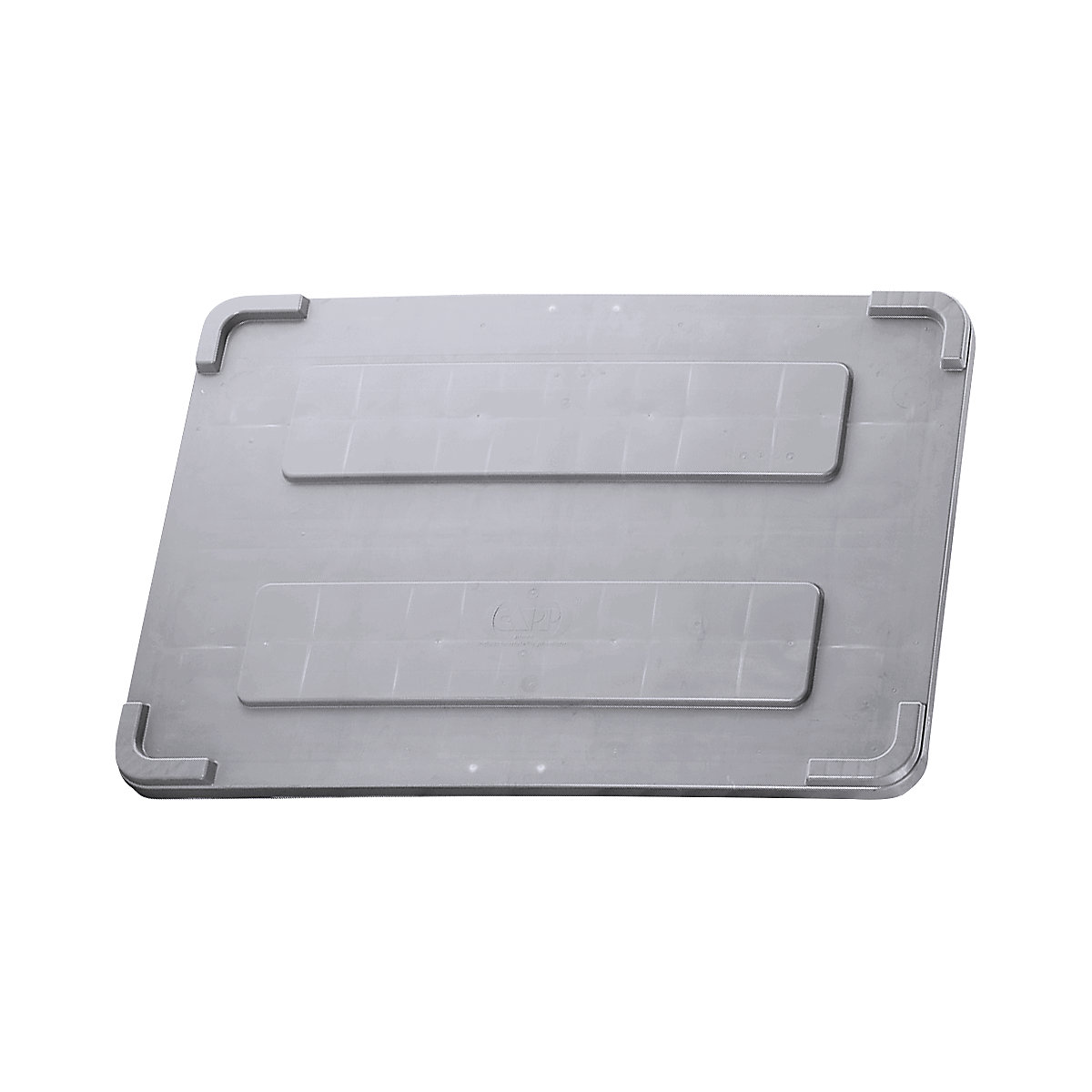 Lid for pallet boxes with overlapping edge, grey, for LxW 1200 x 800 mm-2
