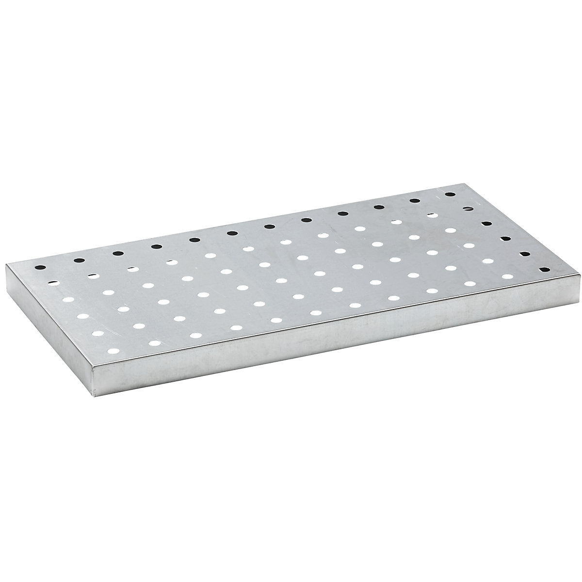 Perforated sheet metal grate – eurokraft basic, zinc plated, for universal tray, for 25 l sump capacity-1