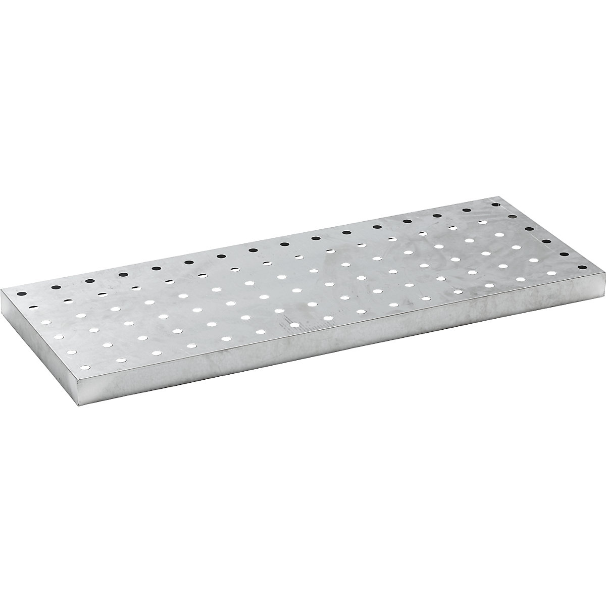 Perforated sheet metal grate – eurokraft basic, zinc plated, for universal tray, for 30 l sump capacity-3