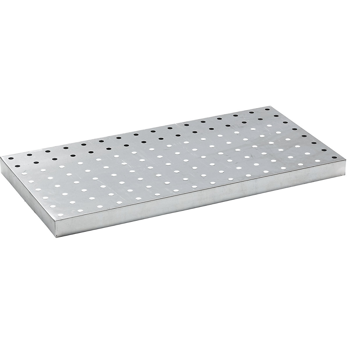 Perforated sheet metal grate – eurokraft basic, zinc plated, for universal tray, for 40 l sump capacity-2