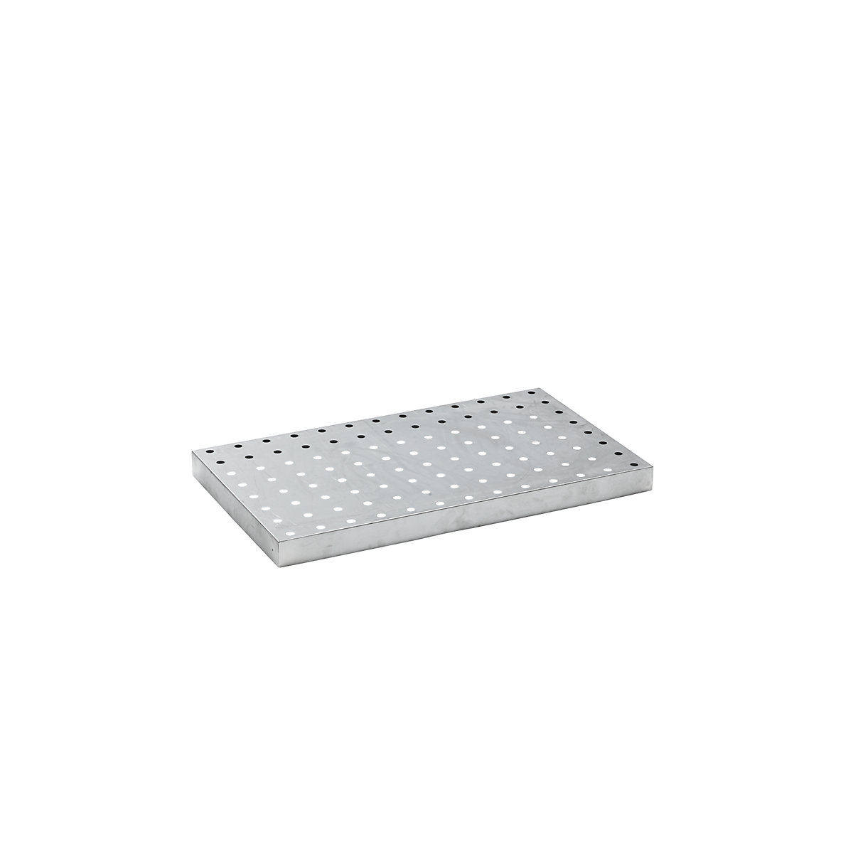 Perforated sheet metal grate – eurokraft basic, zinc plated, for LxWxH 1000 x 600 x 70 mm-2