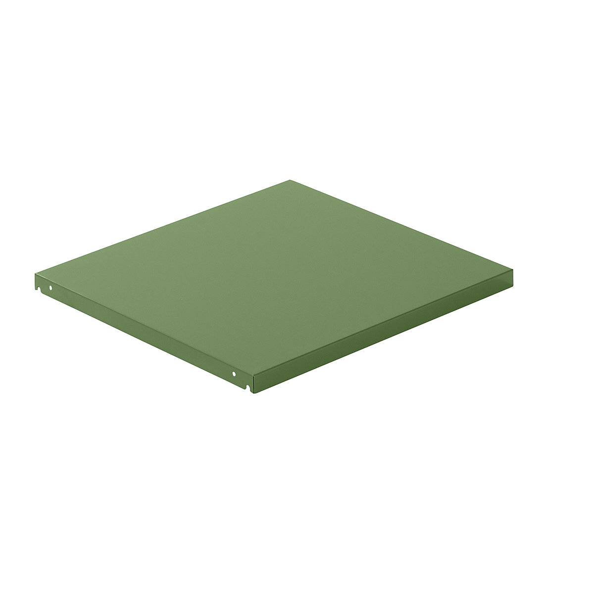 Sheet steel top shelf – LISTA, WxD 890 x 860 mm, max. shelf load 200 kg, reseda green
