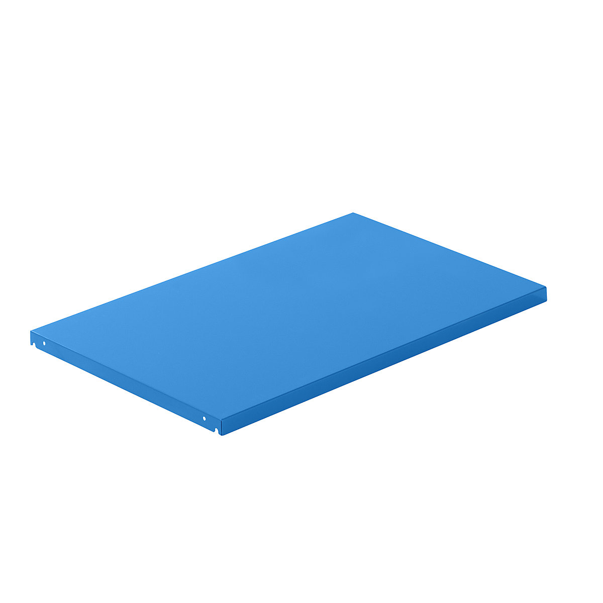 Sheet steel top shelf – LISTA, WxD 1290 x 860 mm, max. shelf load 200 kg, light blue