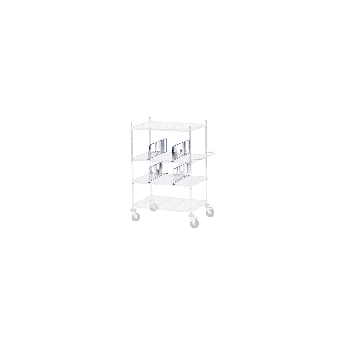 Shelf divider for chrome plated table trolley, height 215 mm (Product illustration 2)-1