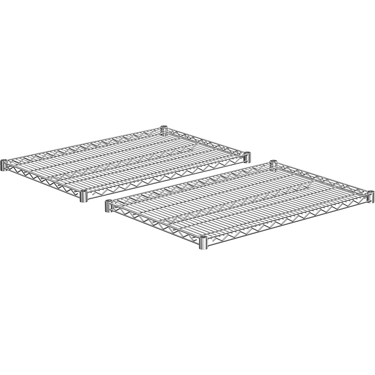 Shelf for steel mesh shelf unit, chrome plated, max. shelf load 250 kg, width 910 mm, depth 610 mm, pack of 2