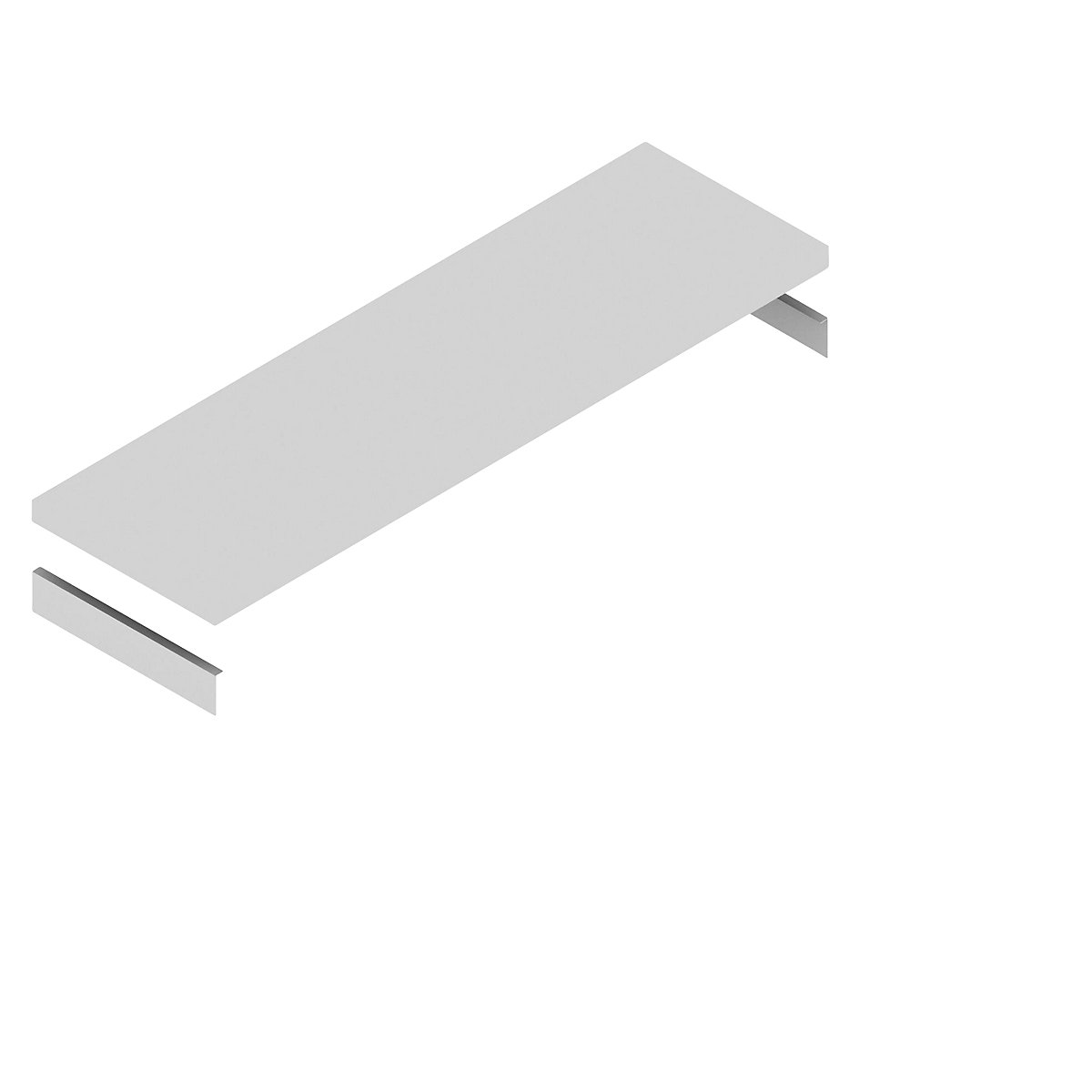 Shelf, incl. support beams – hofe, zinc plated, WxD 1325 x 400 mm