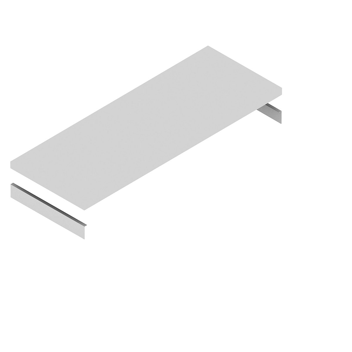 Shelf, incl. support beams – hofe, zinc plated, WxD 1325 x 500 mm