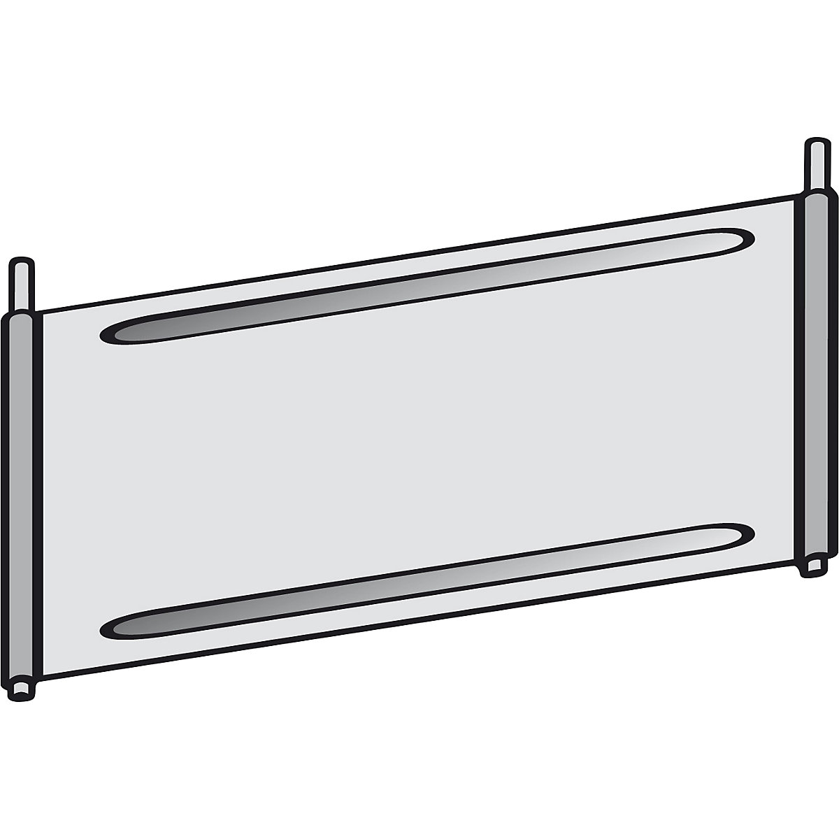 Shelf partition for compartment shelf unit – hofe, zinc-plated, for shelf, WxD 1000 x 300 mm-4