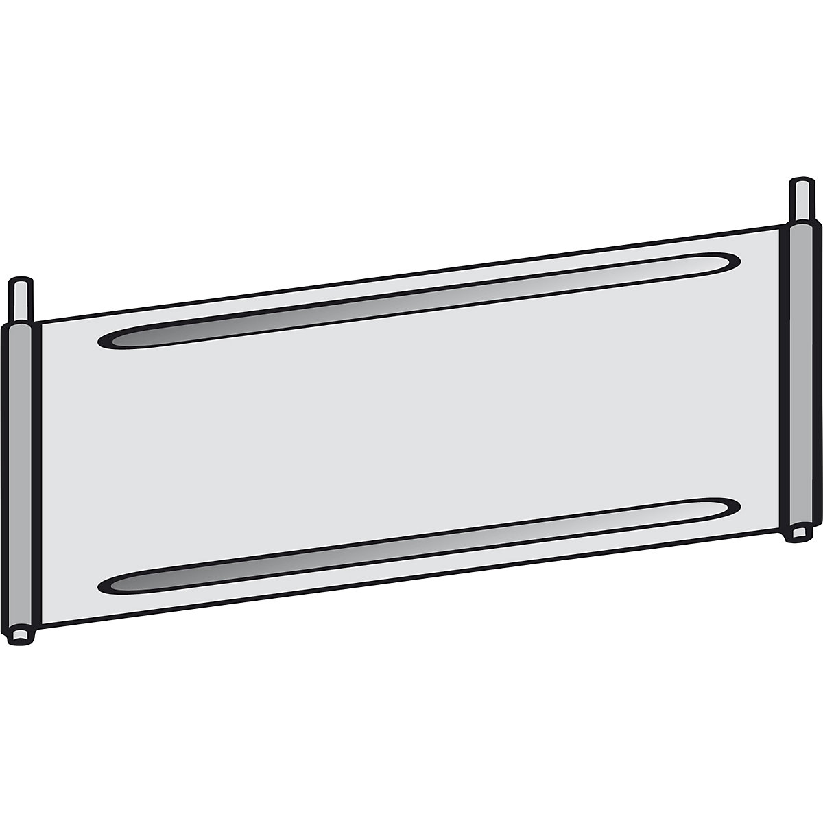 Shelf partition for compartment shelf unit – hofe, zinc-plated, for shelf, WxD 1000 x 500 mm-3
