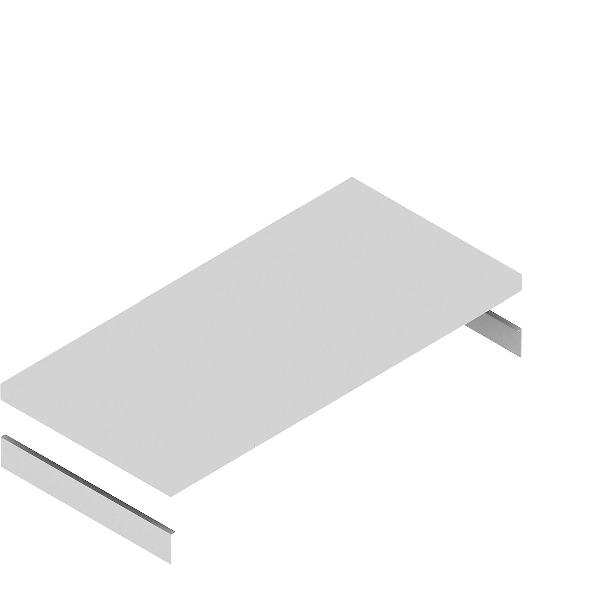 Shelf – hofe, zinc plate, incl. beams, WxD 1025 x 500 mm-1