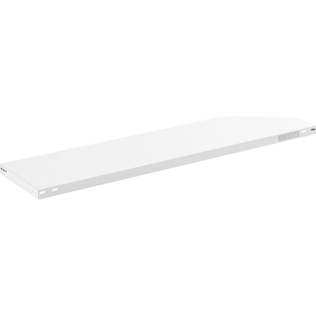 Shelf – eurokraft pro, light grey, medium duty, WxD 1300 x 400 mm