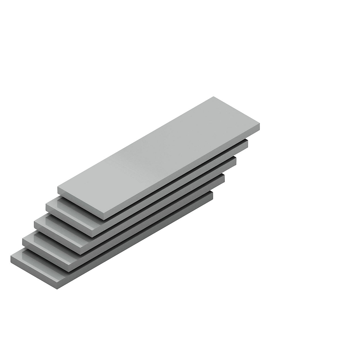 Shelf, width 1000 mm, pack of 5 – hofe, depth 300 mm, max. load 350 kg, zinc plated