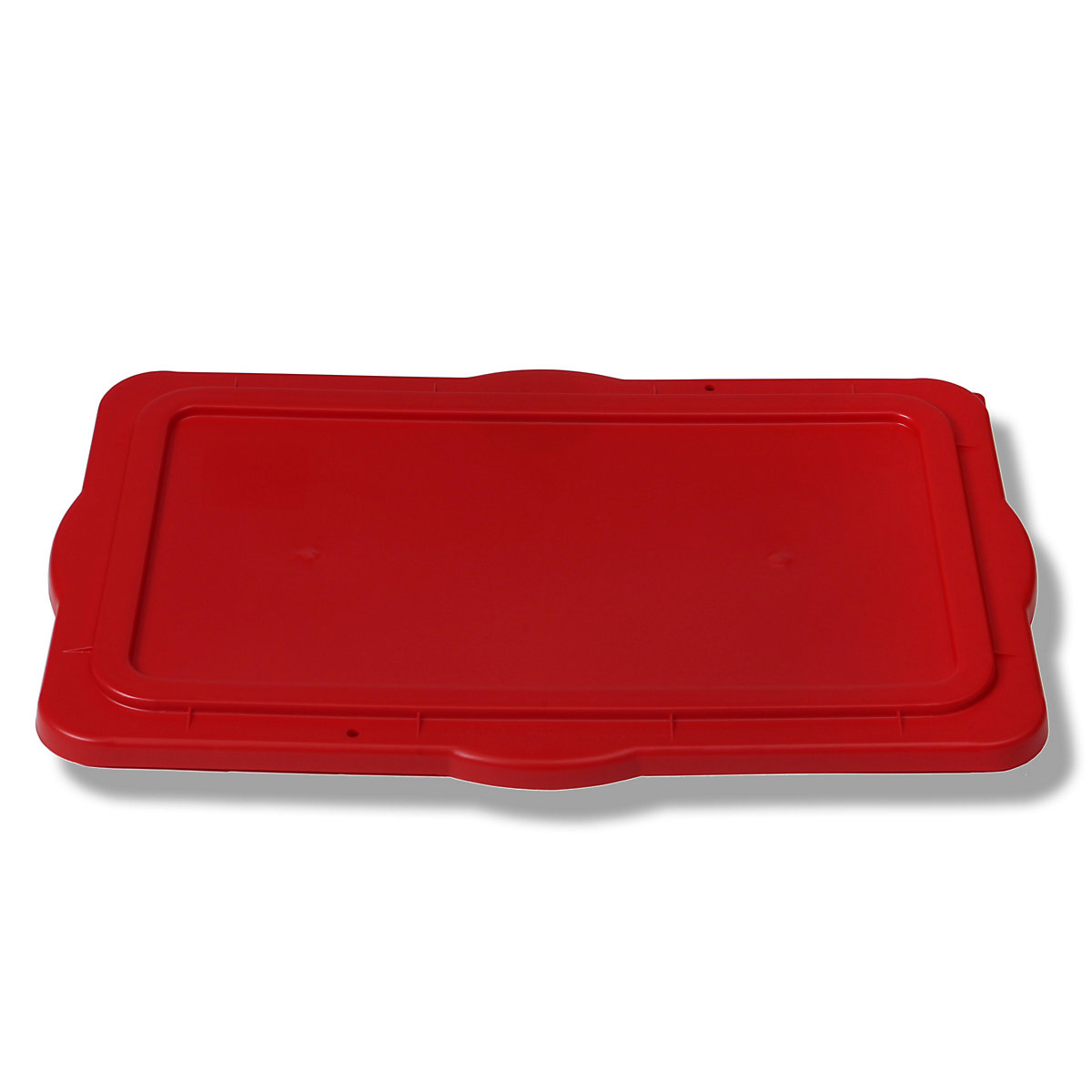 Stacking lid for plastic container, made of polyethylene, closes tightly, red-3
