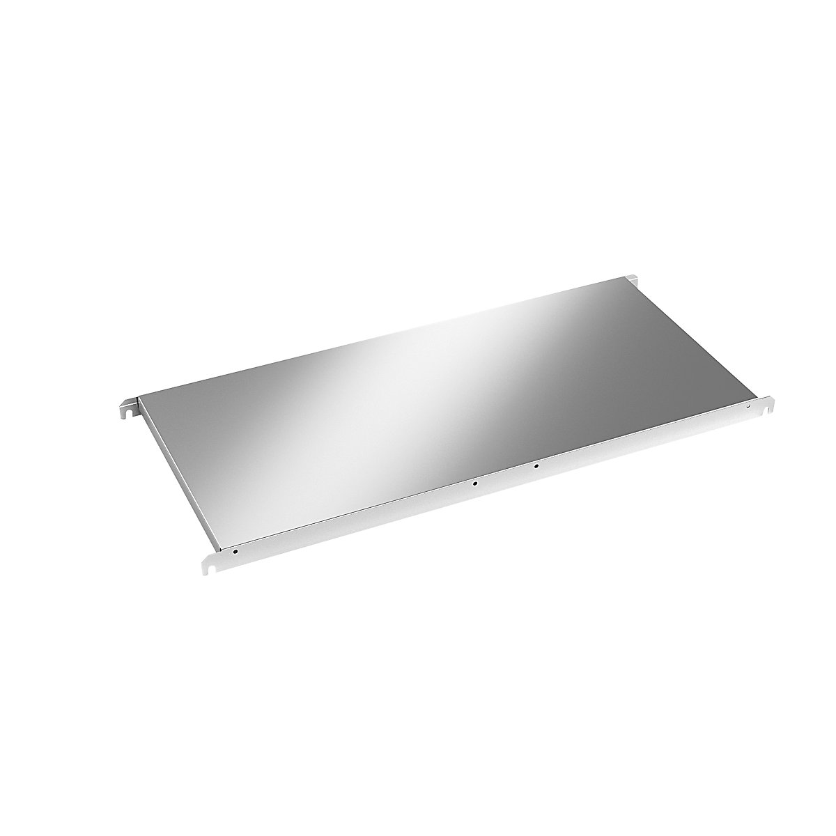 Stainless steel shelf, solid, WxD 940 x 440 mm