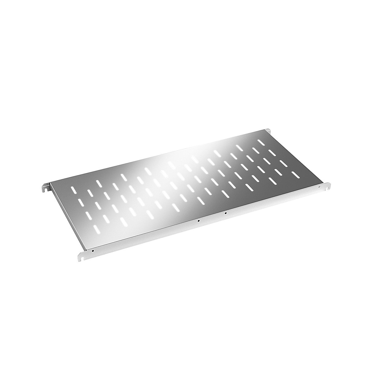 Stainless steel shelf, perforated, WxD 940 x 440 mm