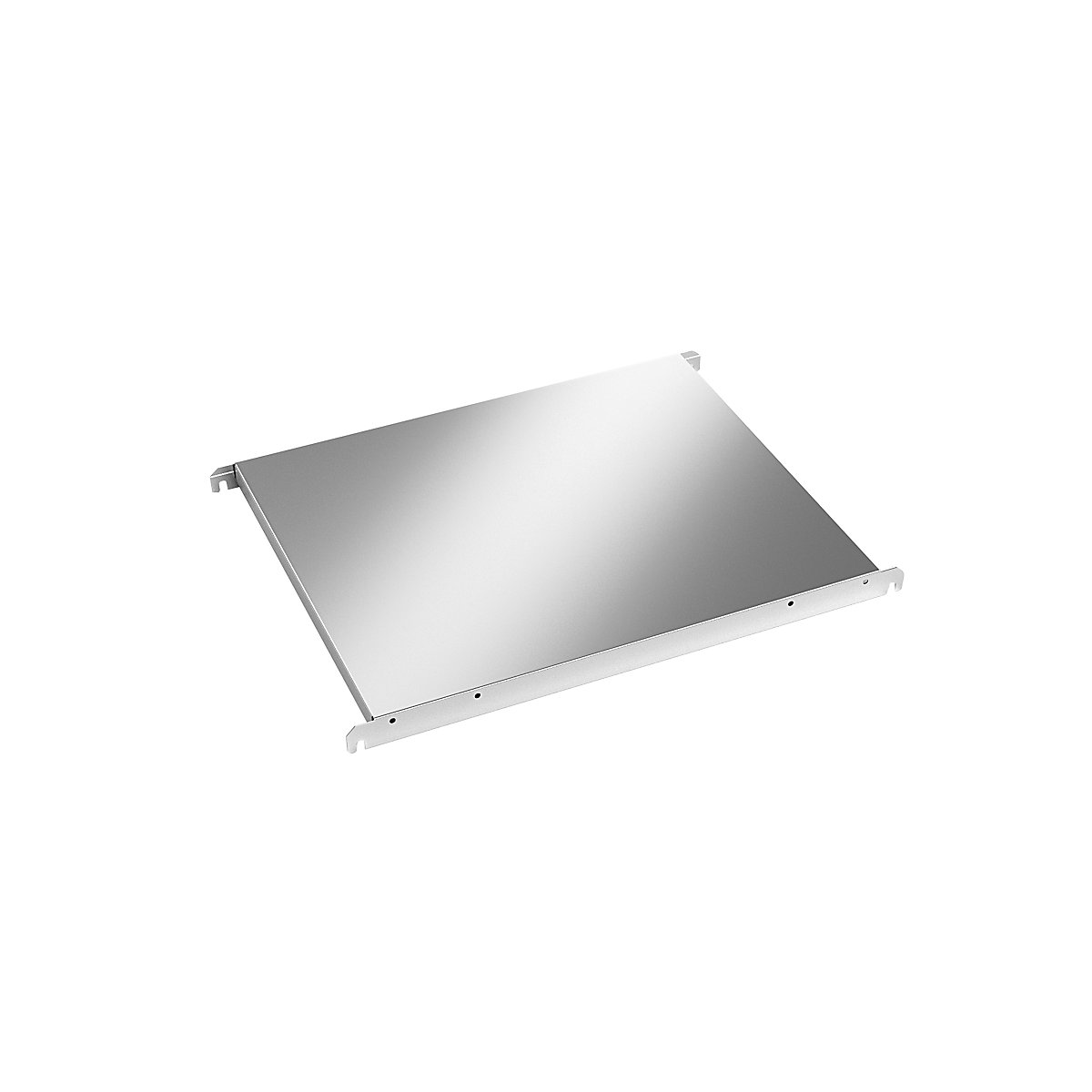Stainless steel shelf, solid, WxD 640 x 540 mm