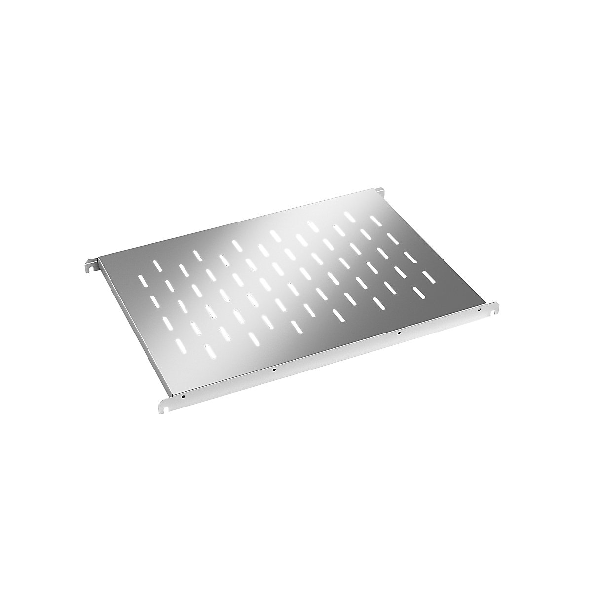 Stainless steel shelf, perforated, WxD 740 x 540 mm