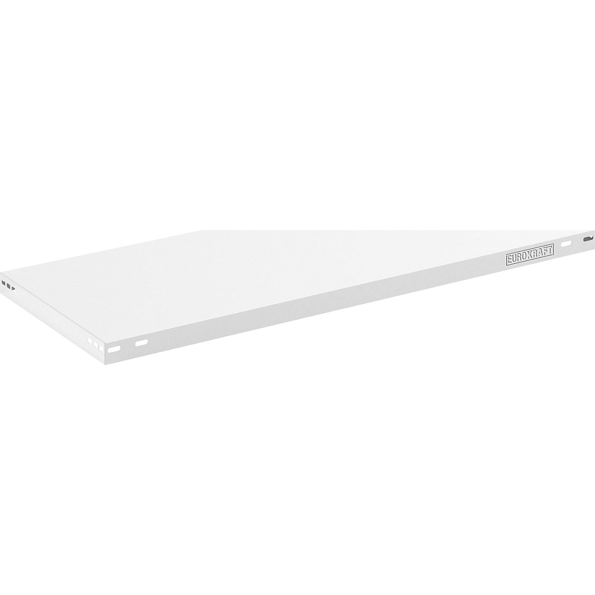 Steel shelf, max. load 125 kg – eurokraft pro, light grey, WxD 1000 x 500 mm